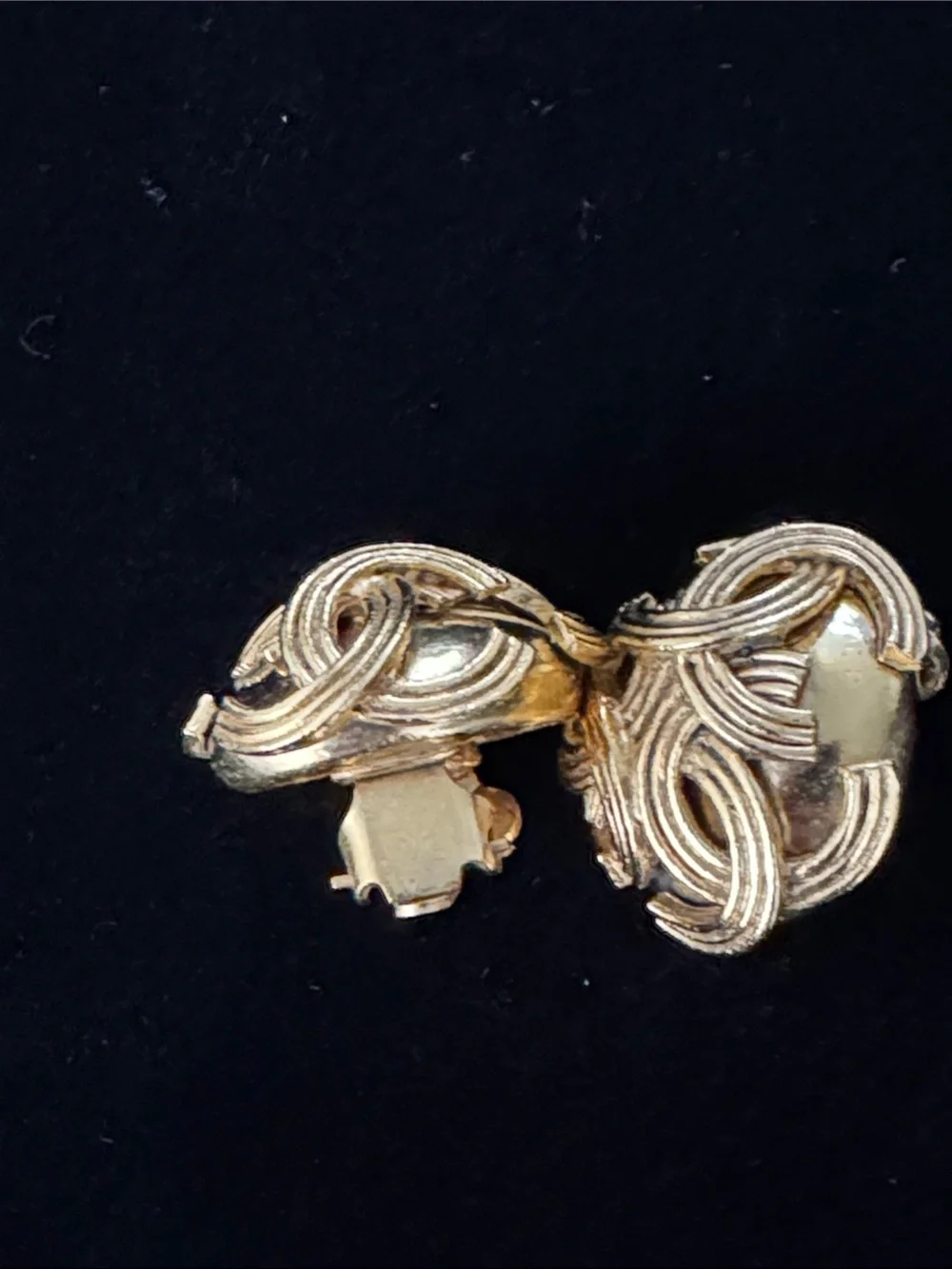 CHANEL Vintage Pre-Loved 1994 Triple CC Clip-On Earrings